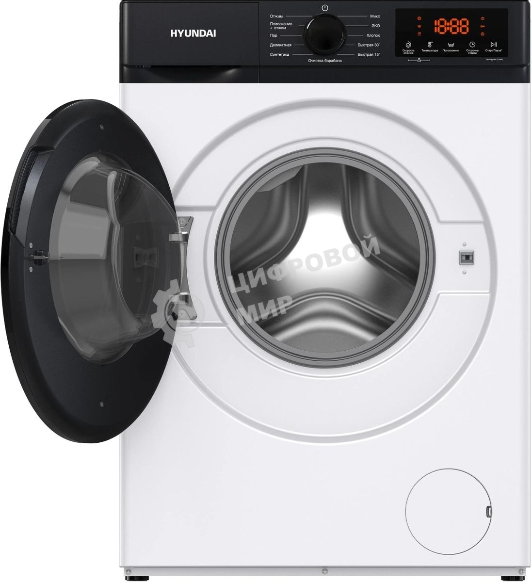 Стиральная машина Hyundai WME8215 класс: A загр.фронтальная макс.:8кг белый инвертер