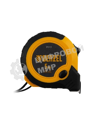 Рулетка Denzel 5м х 25мм, двухкомп. корпус, кнопка-пауза