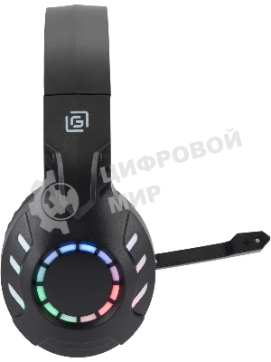 Гарнитура беспроводная/проводная с микрофоном Оклик HS-L420G черный накладные BT оголовье (1939799)