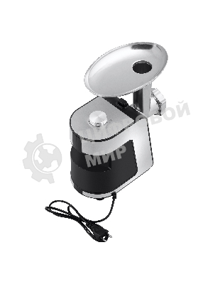 Мясорубка электрическая BBK MG2000 металлик/черный, 2000 Вт, 2.0 кг/мин, реверс, защита от перегрузки, насадки - 5