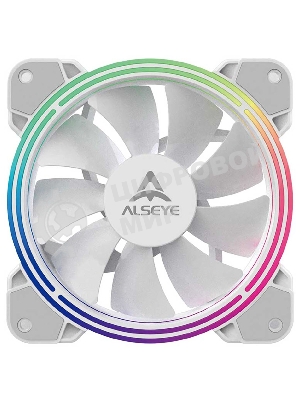 Вентилятор для корпуса Alseye Halo 4.0-W kit (3шт.) белый, 120 мм, 1300 об/мин, 24.8 дБ, 4 pin