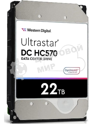 Жесткий диск Western Digital HDD Server Ultrastar DC HC570 WUH722222ALE6L4 22TB 7200rpm SATA-III 512Mb 3.5
