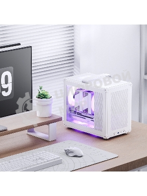 Компьютерный корпус без блока питания JONSBO C6 MAX Handle, Mini-Tower, TG, no fan, 1xUSB-A 3.0 + 1xUSB-C 3.1, mATX, mITX белый