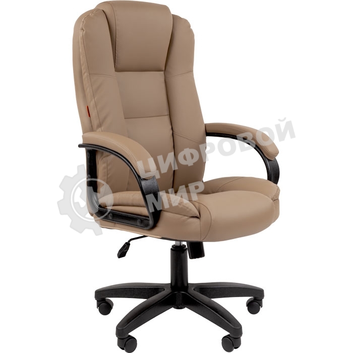 Кресло Chairman 600 LT бежевый, экокожа, 120 кг