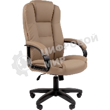 Кресло Chairman 600 LT бежевый, экокожа, 120 кг
