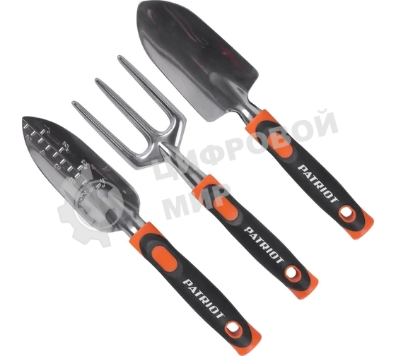 Набор садовых инструментов Patriot GTP 3, алюминий, PP+TPR рукоятки, 3 пред.