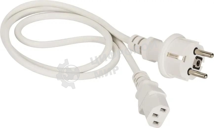 Шнур питания Lanmaster LAN-PP13/SH-10-WH C13-Schuko проводник.:3x0.75мм2 10м 220В 10А белый
