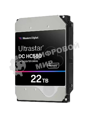 Жесткий диск HDD WD SATA Server 22Tb Ultrastar DC HC570 7200 6Gb/s 512MB 1 year warranty (replacement WUH722222ALE6L4)