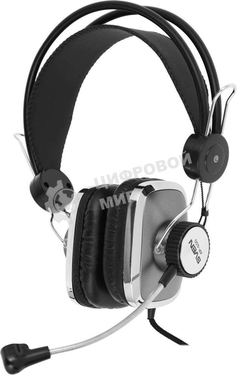 Гарнитура Sven AP-600 чёрный, проводная, 3.5 мм