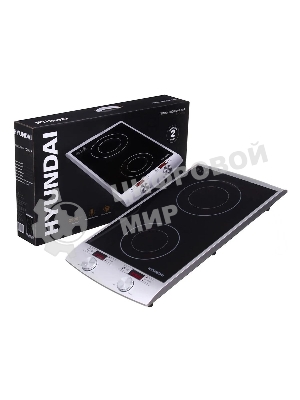 Плита настольная электрическая Hyundai HYC-0103 серебристый/черный стеклокерамика (настольная)