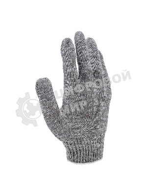 Перчатки трикотажные Сибртех х/б, 200 пар, ПВХ точка, 4 нити, 10 класс