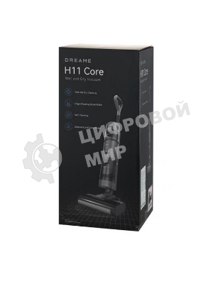 Пылесос вертикальный Dreame Wet and Dry Vacuum H11 Core черный, питание от аккумулятора, 170 Вт, уборка сухая/влажная, пылесборник 0.9/0,5