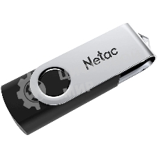 Флешка USB Netac U505 (NT03U505N-004G-20BK), 4Gb, USB 2.0, R/W 70/30, черный/серебристый