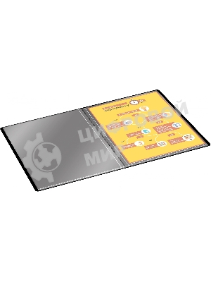 Папка с 30 прозрачными вкладками Silwerhof Eco A4, пластик, 0.5мм, черный