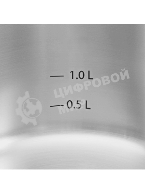 Кастрюля Rondell Strike Grey Ultra RDS-1949 4.8 л. d=24 см (с крышкой) сталь