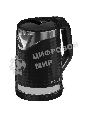 Чайник электрический Kelli KL-1372B 1.8 л, нержавейка+пластик, черный (12)