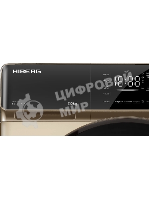 Стиральная машина Hiberg i-DDQ9-712 G класс: A+++ загр.фронтальная макс.:7кг золотистый инвертор