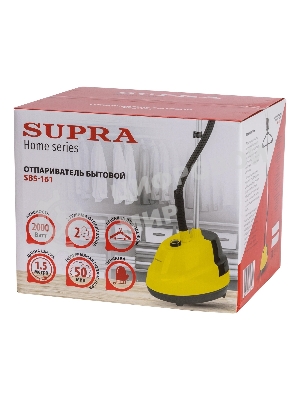 Отпариватель Supra SBS-161 желтый, 2000 Вт, 45 г/мин, 1500 мл