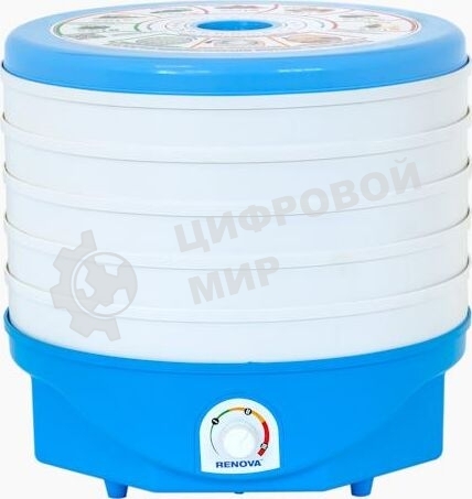 Сушилка для овощей и фруктов Renova DVN37-500/5 (В) белый/голубой