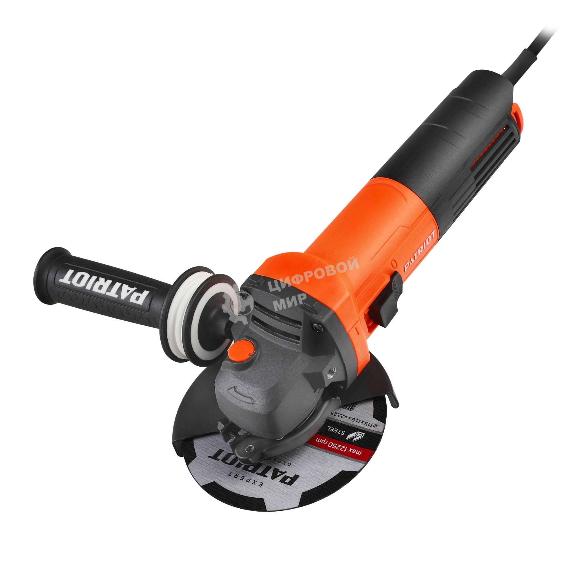 Угловая шлифовальная машина (УШМ) PATRIOT AG 115, тонкий корпус, пылезащищенная. 850Вт, Диск 115 мм