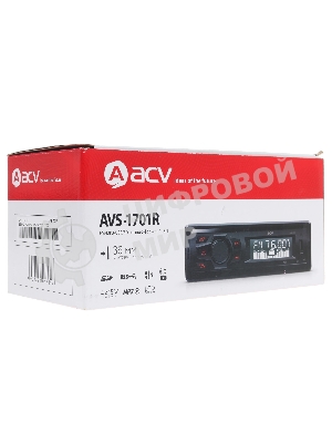 Автомагнитола ACV AVS-1701R 1DIN 4x15Вт