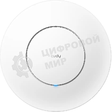 Точка доступа AX3000 Dual Band Ceiling Mount Wi-Fi 6 Access Point, Chipset MT7981, 802.11ax/ac/a/b/g/n, 2402Mbps at 5GHz + 574Mbps at 2.4GHz, 1 x 2.5G RJ45 Port, MU-MIMO, Support 12V DC or 802.3at PoE or Passive PoE, Internal Antennas, 48V passive PoE adapter included, Cudy Mesh Support