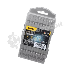 Набор двухсторонних бит 10 шт Deli DL6903 PH2x110мм, сталь S2 с твердостью 58-60HRC, пласт.кейс