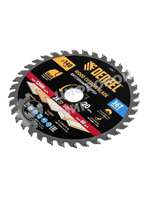 Пильный диск по дереву Denzel ф140 х 20 мм, 36 зубов