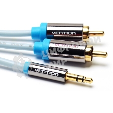 Кабель Vention аудио Jack 3,5 мм M/2RCA M - 3 м черный