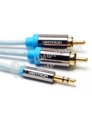 Кабель Vention аудио Jack 3,5 мм M/2RCA M - 3 м черный