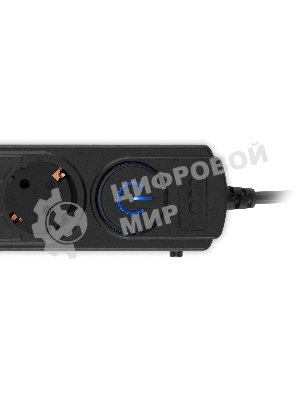 Сетевой фильтр Ippon BK-6-EU-1.8-10-B 1.8 м, 6 розеток, черный, коробка
