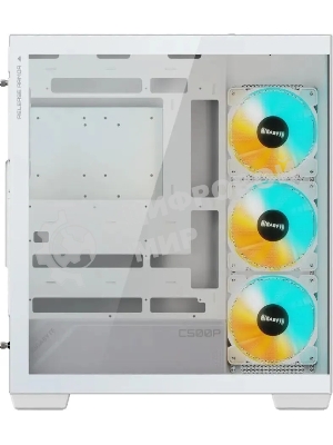 Компьютерный корпус Gigabyte GB-C500PI ST белый без БП ATX 3x120мм 6x140мм 2xUSB 3.0 1xUSB3.1 audio bott PSU