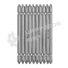 Набор двухсторонних бит 10 шт Deli DL6903 PH2x110мм, сталь S2 с твердостью 58-60HRC, пласт.кейс