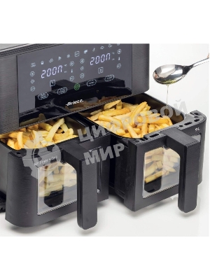 Аэрофритюрница Ariete 4631/00 черный, 2400 Вт, 9 л, сенсор, 11 программ