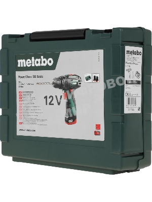 Дрель-шуруповерт Metabo PowerMaxx SB 600385500, 10,8 В, 2 Ач, 34 Нм, щеточный, ударный