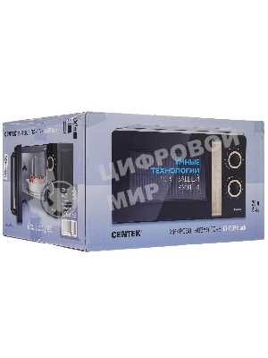 Микроволновая печь Centek CT-1559 черный, 20 л, 700 Вт, переключатели - поворотный механизм