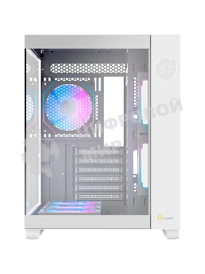 Компьютерный корпус Ocypus Iota C70 WH ARGb ATX/win/белый/6 ARGb fans/no PSU/Tempered Glass