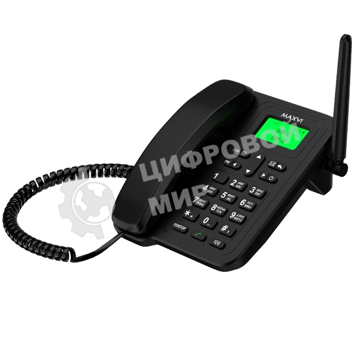 Телефон проводной Maxvi RT-01 черный