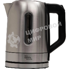 Чайник электрический Oasis K-5SWS стальной+черный 1,7л 2200Вт