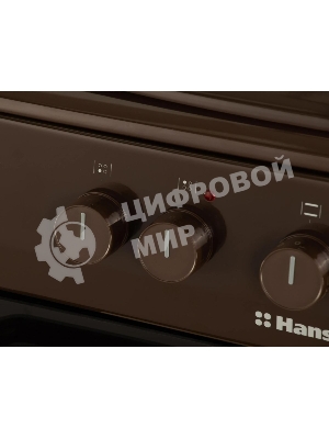Плита электрическая Hansa FCEB53000 коричневый, конфорок 4 шт, духовка 69 л, 50 см x 85 см x 60 см