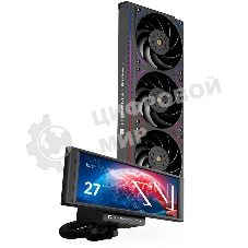 Водяное охлаждение для процессора Thermalright Trofeo Vision 360 (360mm, LED, Black, ARGB/Fans: 3x120mm, 69CFM, 27dBA, 2150RPM/Pump height 102mm, 6400RPM, Rad thickness 27mm/S: 1700, 1200, 1851, 115X, 2011, 2066, AM5, AM4)