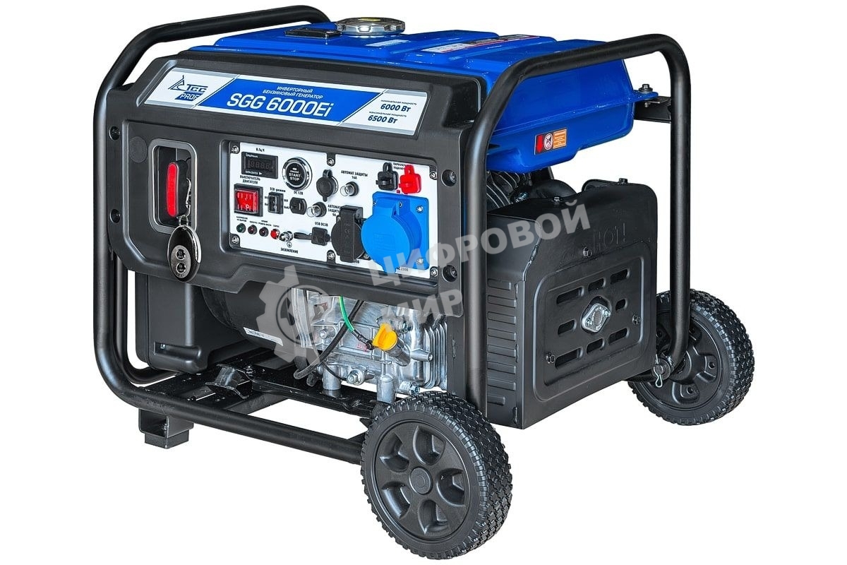 Электрогенератор бензиновый инверторный ТСС SGG 6000Ei, 6.5 кВт, 73 дБ, 50 кг