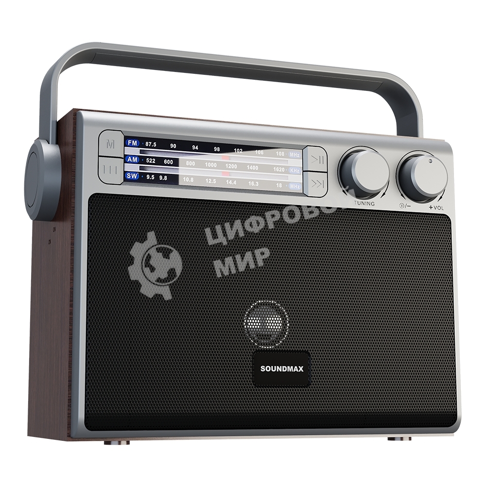 Радиоприемник SOUNDMAX SM-RD2122UB(темное дерево)