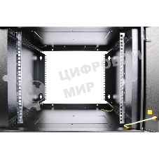 Шкаф телекомм. настенный разборный ЦМО 9U (600х650) дверь стекло, черный