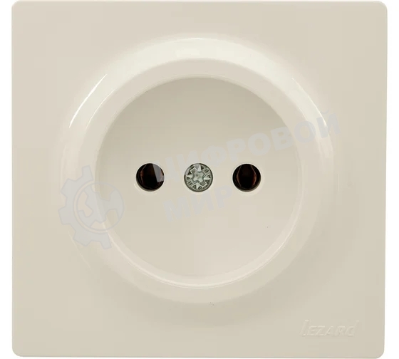 Розетка 1-м ОП LETO без заземл. ПБТ крем LEZARD 752-0300-121B