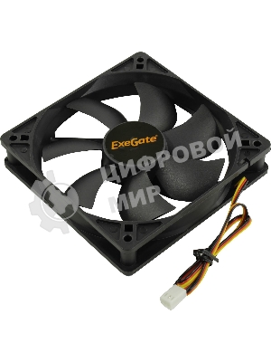 Вентилятор для корпуса ExeGate EX12025S3P черный, 120 мм, 1500 об/мин, 24 дБ, 3 pin