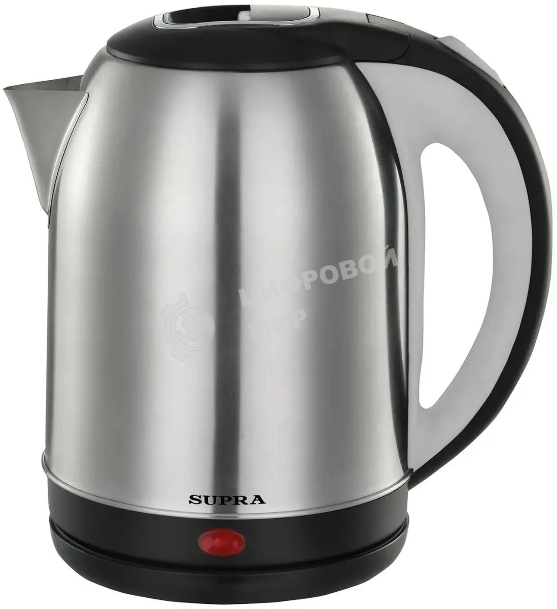 Чайник электрический SUPRA KES-1824 1.8 л, 1500 Вт, серебристый/черный (корпус: нержавеющая сталь)