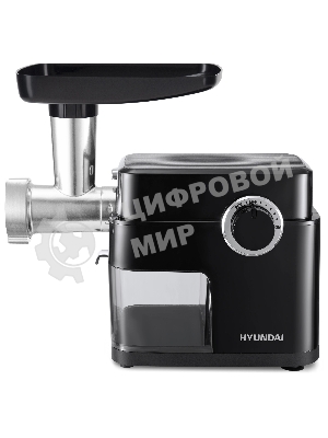Мясорубка электрическая Hyundai HY-MG5491 черный, 1900 Вт, 2.4 кг/мин, реверс, защита от перегрузки, насадки - 5