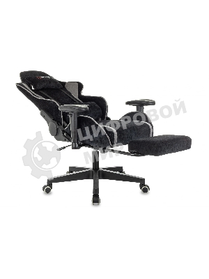 Кресло Zombie Drift/F черный/серый, экокожа, 120 кг, механизм качания, подставка для ног