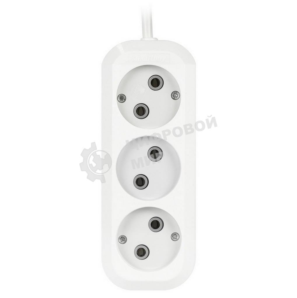 Удлинитель бытовой Smartbuy (SBE-10-3-15-N) 3 гнз х 15 м (10А/2.2 кВт, ПВС 2х1.0)